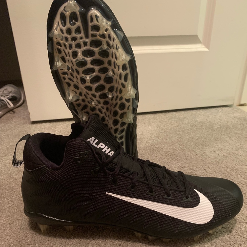 Nike Alpha Menace Cleats Black White Size 16